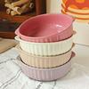 Modern Ceramic Double-Handled Soup and Salad Bowl, Microwave Safe