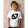 Summer Fashion Basic Six Seven 67 Print Kids T-Shirts Summer Street Short-Sleeve Outdoor Casual Tops for Boy and Girl's Tees Top
