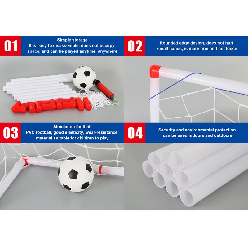 New DIYS Children Sport Portable Children Football Soccer Goal Net With Ball Pump Kids Mini Football Gate Toy Sport