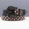 Men's High-End Rhinestone Studded Punk Leather Belt