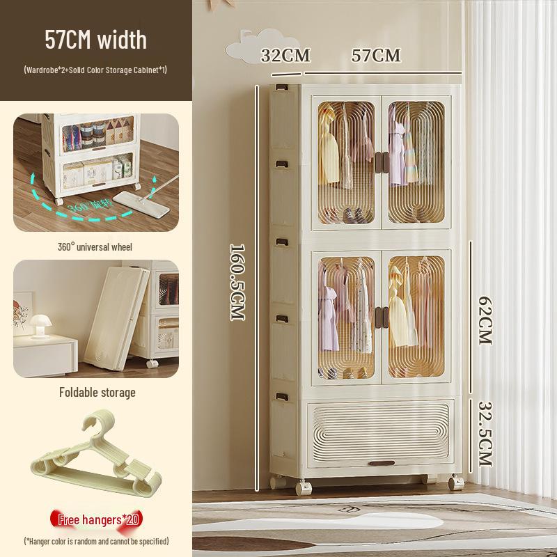 Children's Multi-layer Folding Wardrobe Storage Cabinet for Baby Clothes