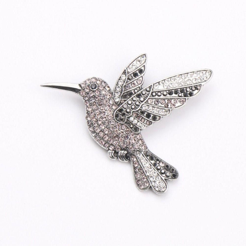 Elegant Hummingbird Brooches Luxury Rhinestone Brooches Fashion Animal Brooches Prom