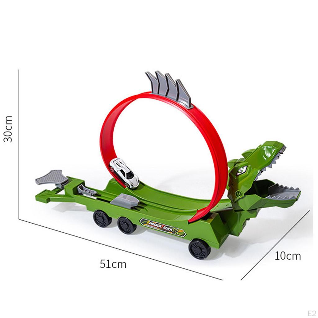 Flex Tracks Boys Race Track Assembly Easy to Assemble Multifunctional Interactive Toy for Ages