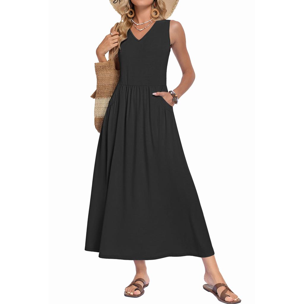 Modisches, locker sitzendes Freizeitkleid für Damen in verschiedenen Farben