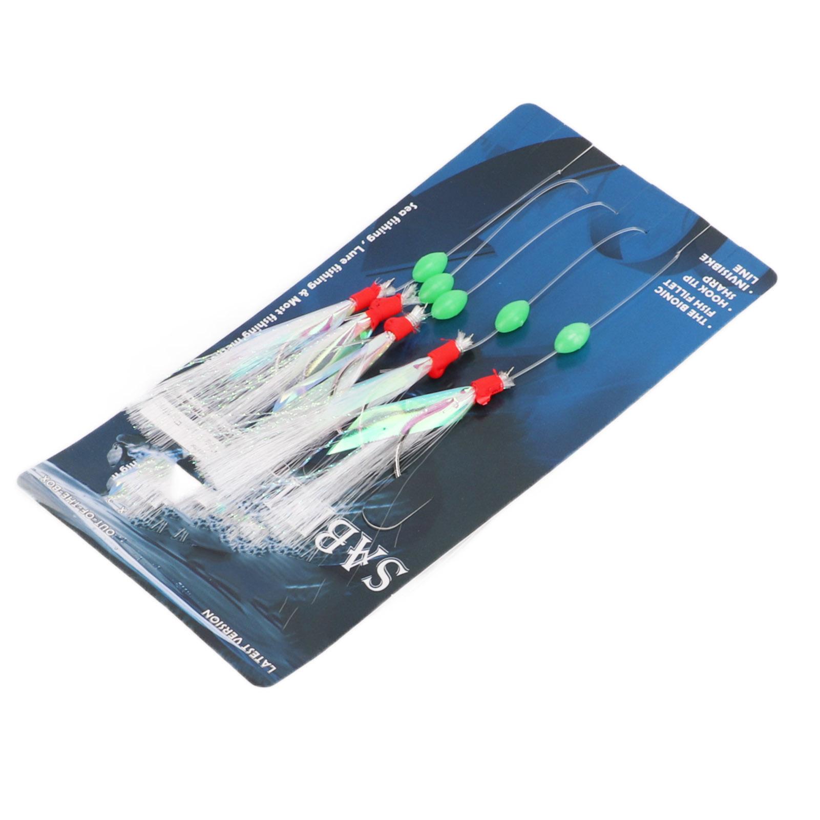 

20Pcs Fishing String Hooks High Carbon Steel Nylon 3/0 Simulation Fish Skin Lure Accessories