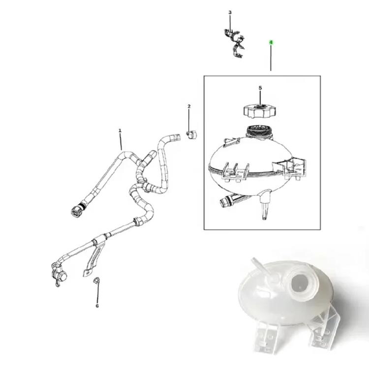 68289857AA 68327756AA 53331946 53368911 53432665 CH3014170 Pålitlig kylvätskebehållare Kylare Expansionstank för 500X