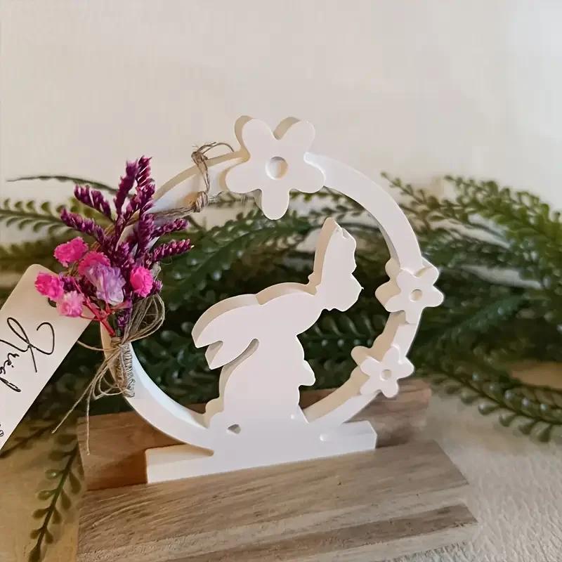 DIY Resin Mold Rabbit Kiss Butterfly Design Circle Bunny - Top Quality for Candle Holder Candy Sticks Home Crafts Decor