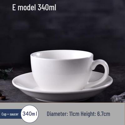 Pure White Ceramic Coffee Cup and Saucer Set