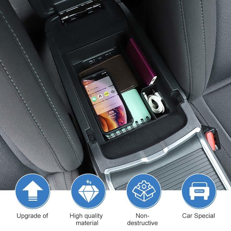 Car Armrest Box Storage Box Organizer Container For Dodge Charger 2011 Up For Chrysler 300C 2011 Up Interior Stowing Tidying Accessories