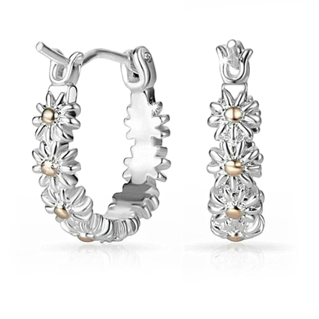 

Woman Vintage Style Flower Rings Girls Wedding Party Traveling Adjustable Opening Floral Ring Jewelry Girlfriend Holiday Gift earring