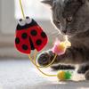 Interactive Plush Cats Toys Set, Realistic Insect & Rodent Shaped Pull String Cats Teasers For Indoor Cats, Self-Play & Interactive  Chew Toys