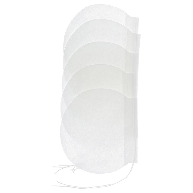 100Pcs White Round Tea Bags Empty Filter Paper Teabags With String For Herb Tea