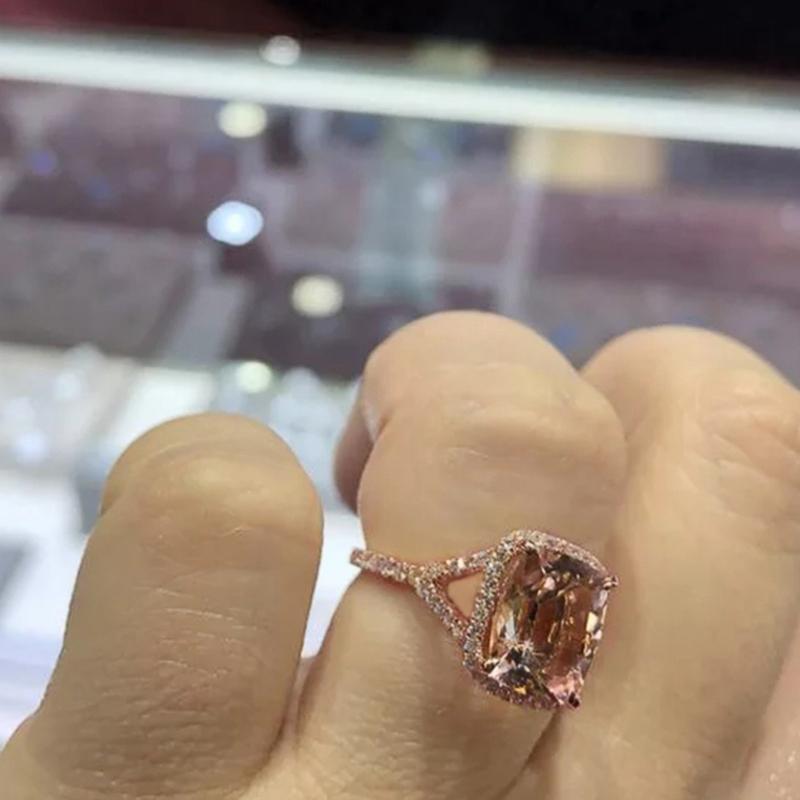 New Temperament Sweet Rose Gold Color Rings for Women Simple Stylish Design Lady Wedding Party Rings Love Gift Trendy Jewelry
