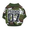 Pet Camouflage Raglan T-shirt No. 07 for Dogs & Cats - Small, Spring/Autumn Style