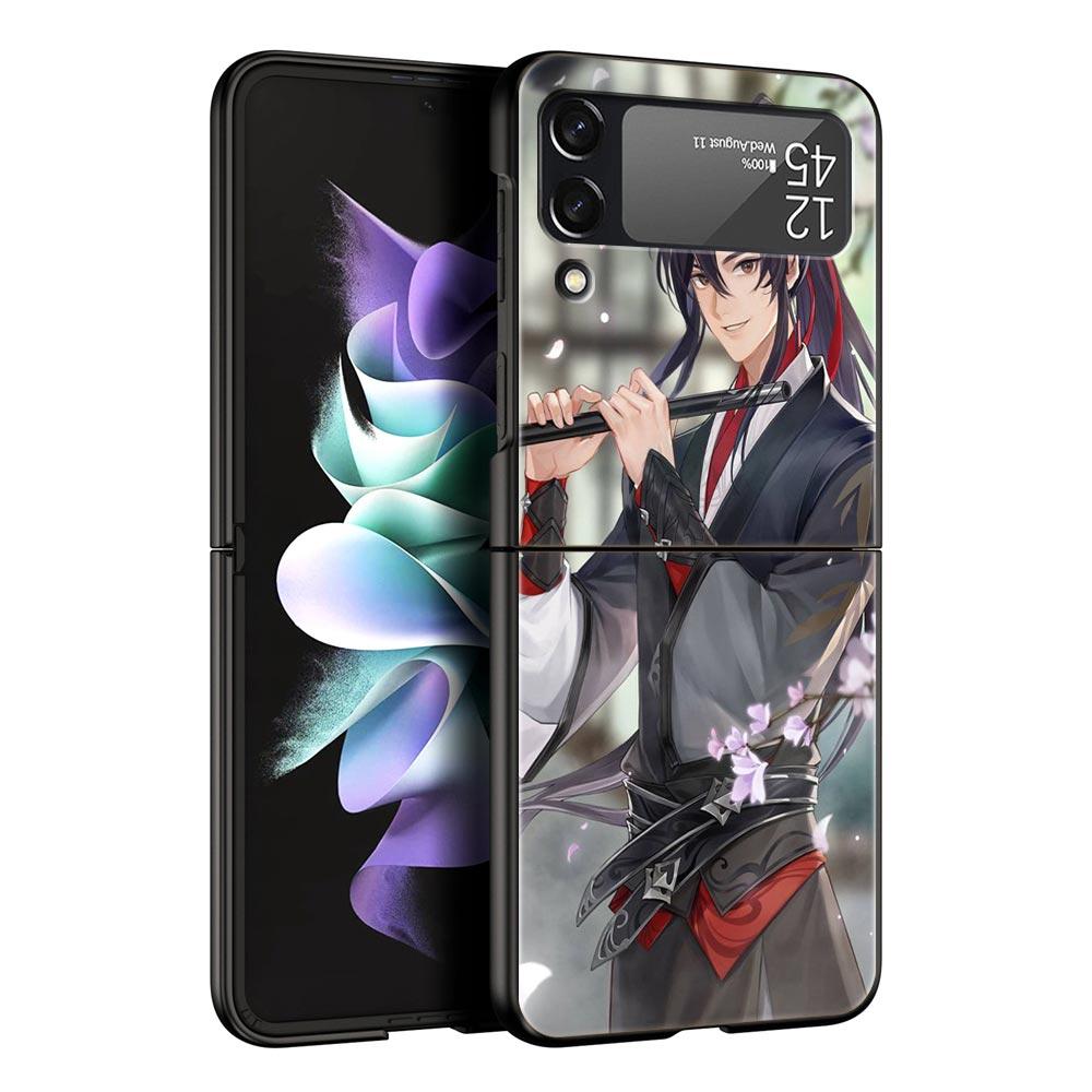 Anime Mo Dao Zu Shi Cute Z Flip 4 Phone Case For Samsung Z Flip 3 5G Black Hard Shell Galaxy ZFlip3 ZFlip5 Cover Folding Luxury