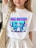 Six Seven 67 Funny Italian Brainrot Childrens Short Sleeve Tee Summer Casual Hot Crewneck Cute Cartoon Age 3-14