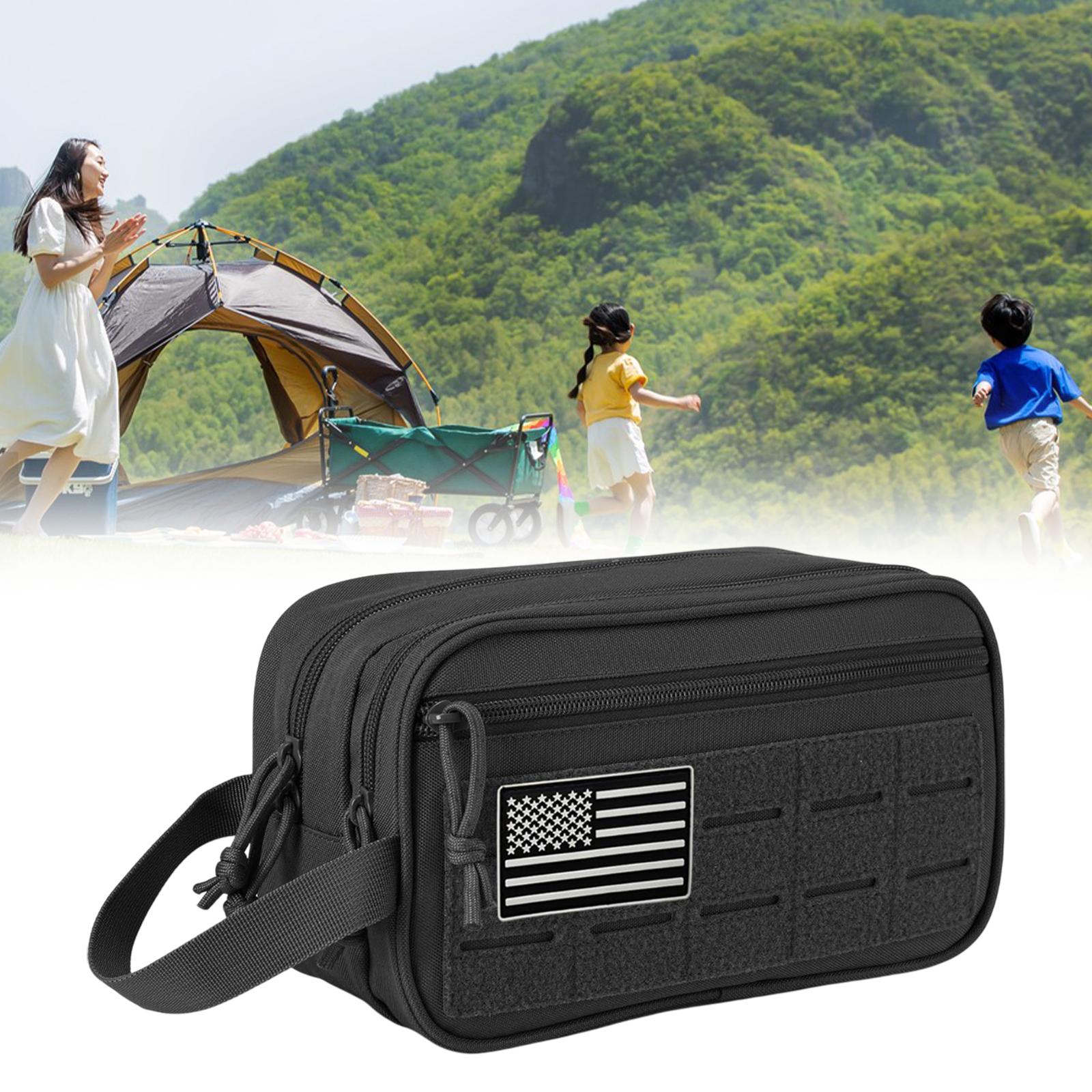 

Men s Toiletry Bag with Compartment Waterproof Camping Tools Storage Bag Multipurpose Toiletries Organizer Outdoor Travel Bag чёрный