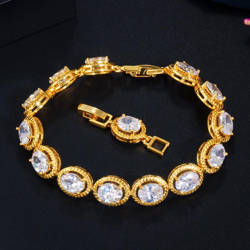 Exquisite Jewelry Simple Diamond-Encrusted Aaa Zircon Bracelet Women'S Gift