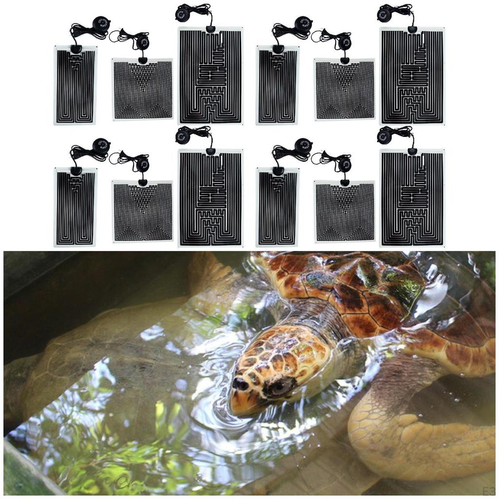 Reptile Heating Pad Under Tank Terrarium Mat for Gecko Turtles Frogs 15x28cm
