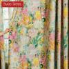 1PC Nuan Series European Pastoral Style Printed Colorful Curtains Full Blackout Curtains for Bedroom Living Room Balcony Window for Home Decor