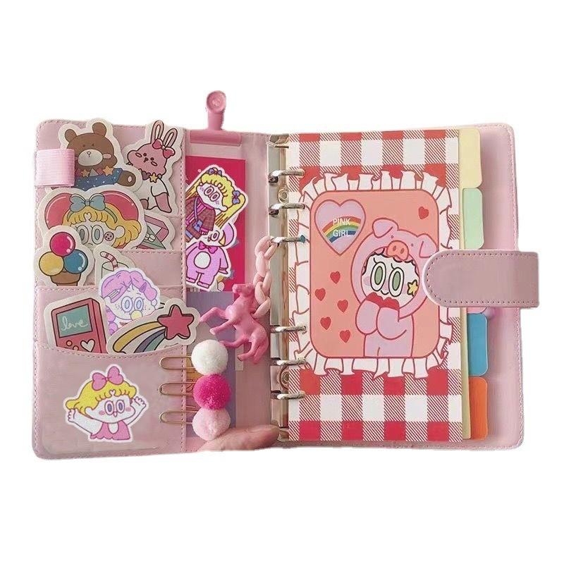 Fairy Instagram Style Hand Account Book Set Cute Macaron Color Girlish Notebook Journal with Stickers and Decorative Accessories Perfect Gift for Girl