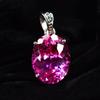 Natürlicher oval geschliffener rosa Rubin Anhänger 925 Sterlingsilber 29 ct Edelstein ZERTIFIZIERT my.pd-21-k