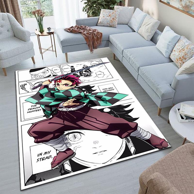 Japanese manga artist Koyoharu Gotouge's Demon Slayer carpets, home decor, non-slip door mats, hallway seat mats, outdoor picnic mats, rugs H7