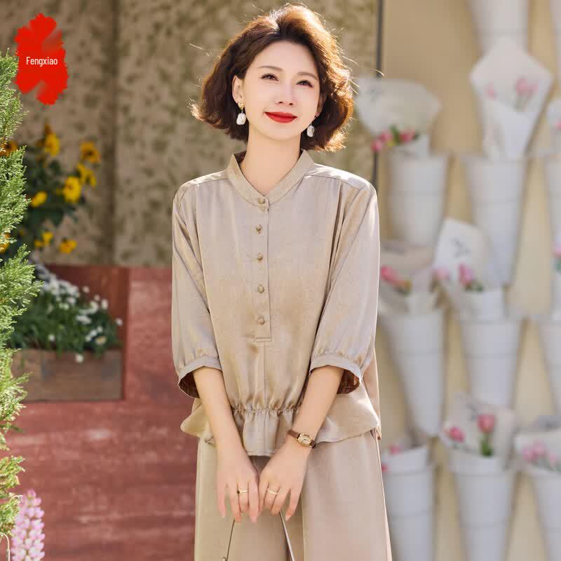 

Women s Short-Sleeve Top & Pants Set 2XL