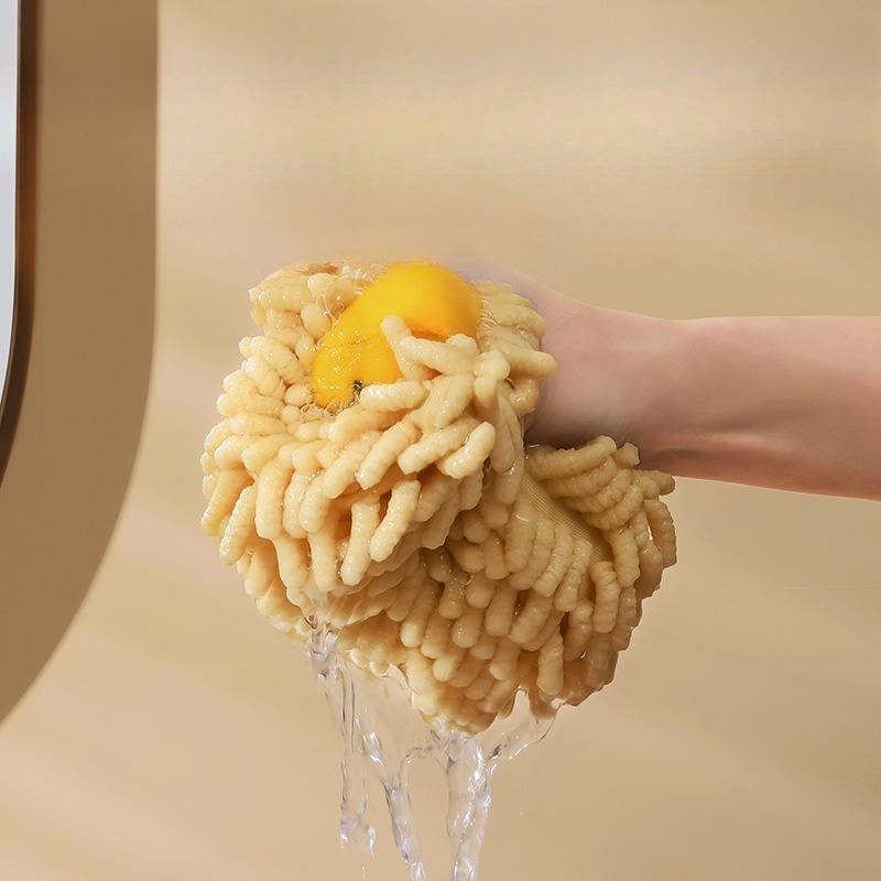 Cartoon Chenille Hand Towels, Hanging Cute Animal Hand Towels, Household Children's Kitchen Hand Towels