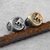 Stainless Steel Viking Wolf Head Ring Never Fade Gold Color Mens Hunting Game Hunter Wolf Claw Ring Nordic Jewelry Gift