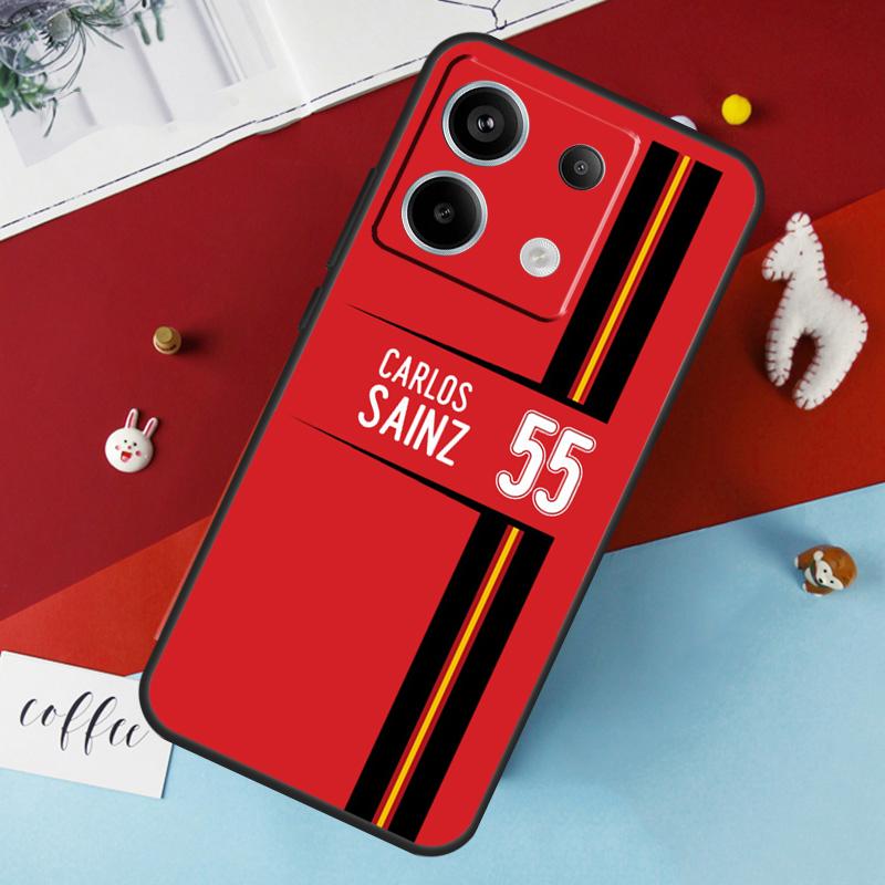 

Чехол Carlos Sainz F1 для Xiaomi Redmi Note 13 12 11 8 9 10 Pro Note 12S 11S 10S Redmi 12 10C 12C 13C Redmi Note 8