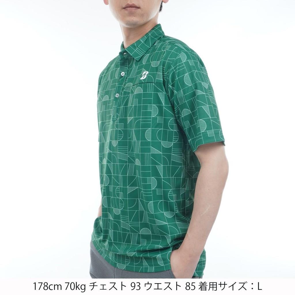 [Bridgestone Golf] Retro košile s krátkým rukávem a kapsou EGM03A Pánská GR