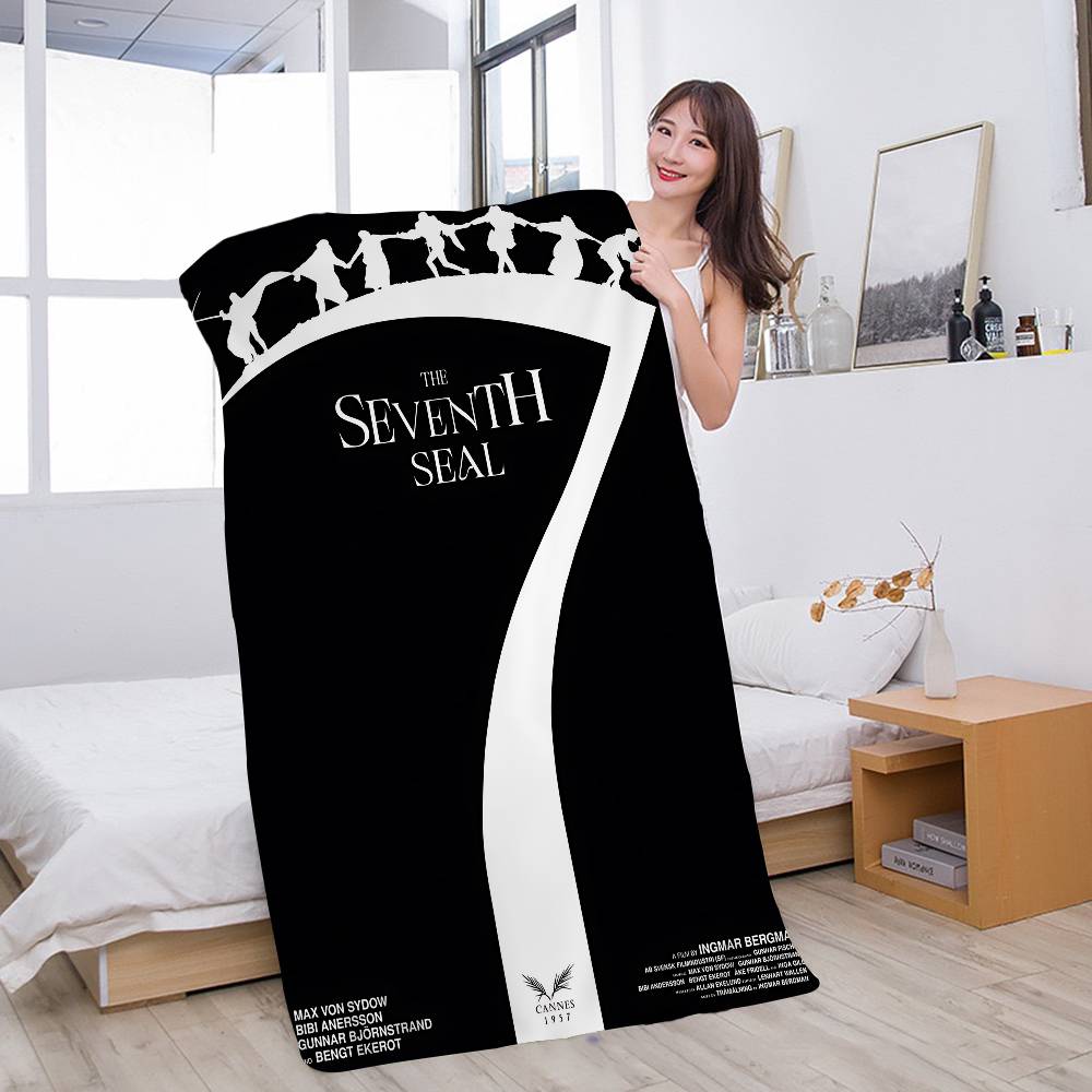 Classic Movie T-The Seventh Seal Microfiber Beach Towel Absorbent Quick Dry Soft Yoga Swimming Resort Mountain Climbing Towel W40*H60(CM)
