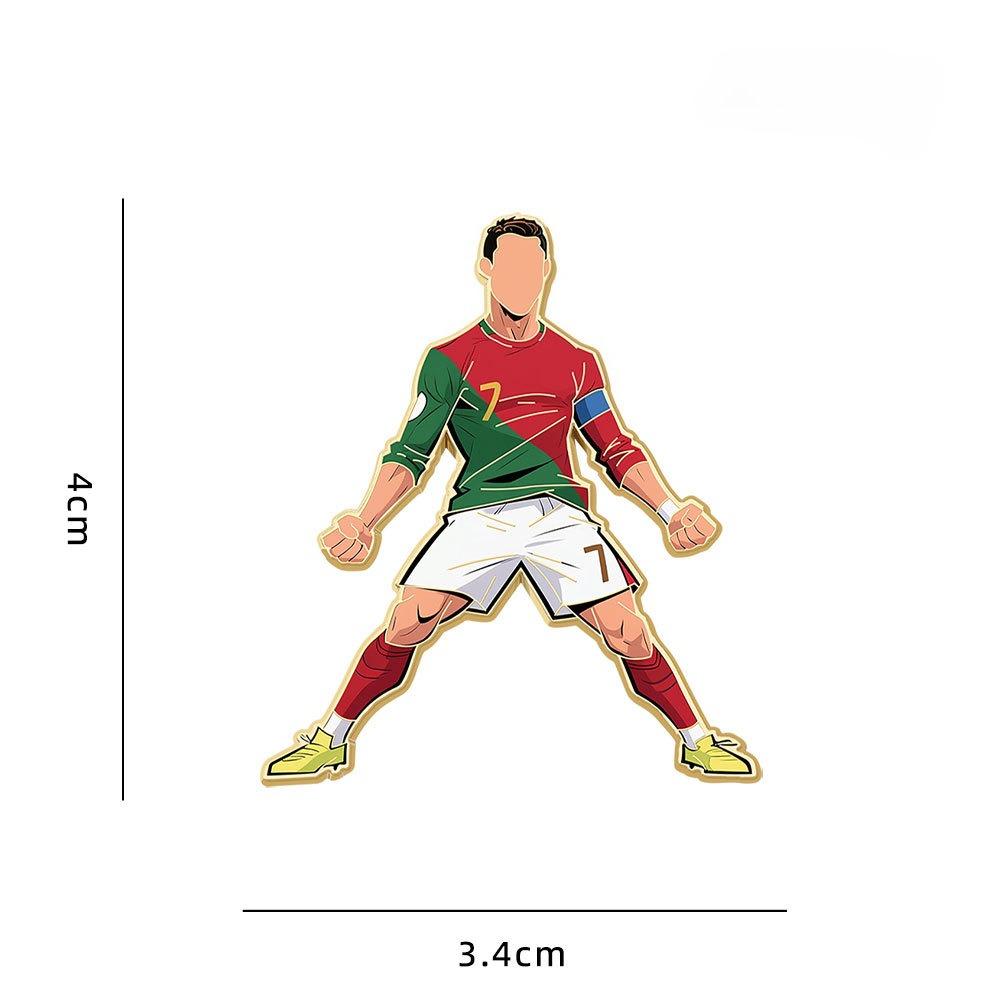 Football Enamel Pin, Soccer Brooch Set, Sport Metal Badge, Punk Lapel Pin, Backpack Jewelry, Fans Gift, Jersey Decor