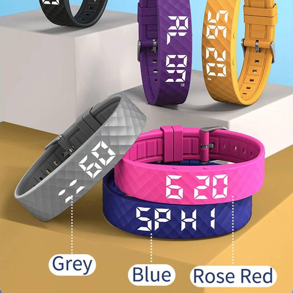 Digital Smart Wristbands Vibrating Alarm Wristband Waterproof Vibration Alarm Clock Watch Reminder Sleep Monitoring Bracelet