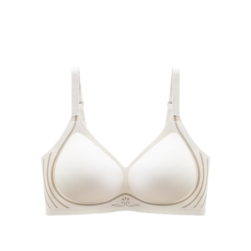 Women's Seamless Push-Up Bra with Side Support, Thin Fixed Cups, and Beautiful Back Design for Full Coverage and Anti-Sagging.