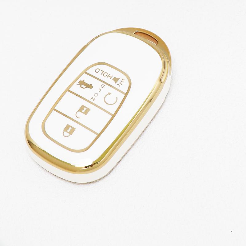 4/5 Buttons Tpu Auto Keyless For Honda Hr-V Cr-V Pilot Accord Civic Sport Si Ex Ex-L Car Key Case Cover Keychain Protector