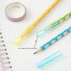 30Pcs/Set Pencil Cover Assorted Colors Clear Vent Hole Heavy Duty Mini Protective Plastic Kids Wooden Pencil Extender School Supplies