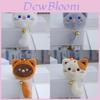 Adorable Cartoon Plush Cat Keychain Soft Pp Cotton Filling Cute Toy For Students