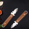 Shell Prying Tools Home Kitchen Multifunction Stainless Steel Oyster Knife Commercial Wooden Handle Scallop Oyster Shell Opener