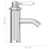 Robinet de lavabo - vidaXL - 130x180 mm - Finition chromée - Laiton - Monotrou