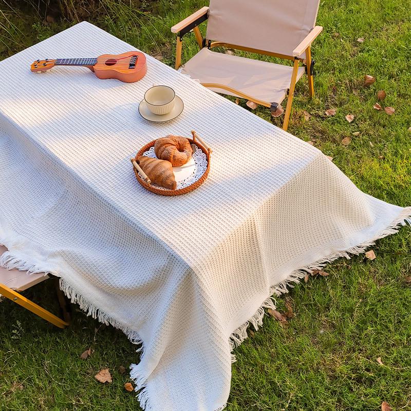 

Этнический стиль Уличная скатерть и одеяло для пикника - Влагостойкий коврик для кемпинга и чехол для журнального столика 90x90 cm