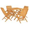 VidaXL Ensemble à Dîner de Jardin 5 pcs, Ensemble à Manger avec Table et Chaise, Ensemble de Salon, Meubles de Terrasse, 3155037