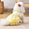 Thin Cat Lace Skirt Solid Color Cat Dog Costume Cute Cat Princess Dress