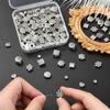KitBeads 100Pcs 10 Styles Tibetan Chinese Knot Round Beads Metal Celtic Knot Square Rectangle Spacer Beads for Jewelry Making Bracelets Earrings