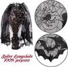 Halloween Tablecloth Bat Spider Web Black Lace Tablecloth Mantel Cloth Family Table Decoration Halloween Party Decoration