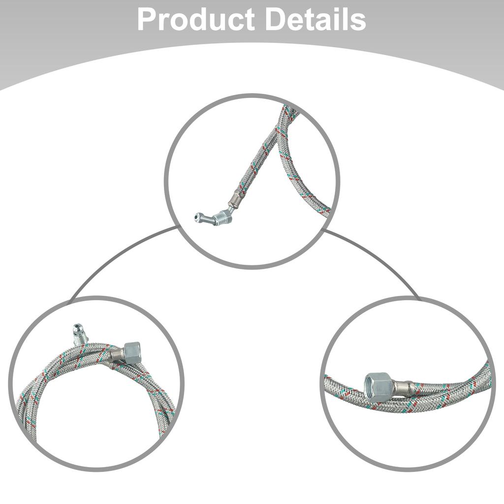 35 Inch Length Metal Oil Line with 1/4 Inch Male x 3/8 Inch Female Elbow Connector for 40 and Mectron Burner Models