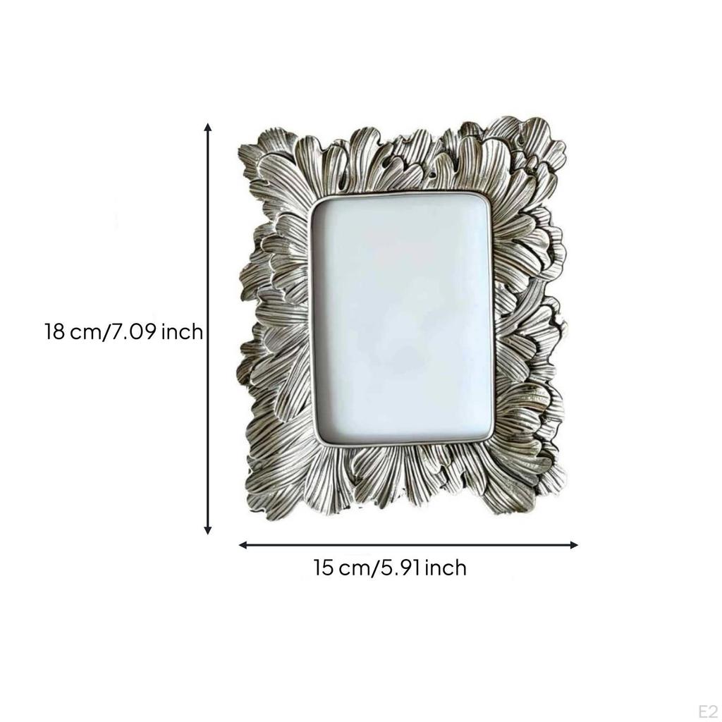 Frame met Bladrand Zilver Tafelblad Sierlijk voor Commode, Plank, Bureau