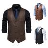 2023 Spring Slim-fit Suede Single-breasted V-neck Men's Waistcoat