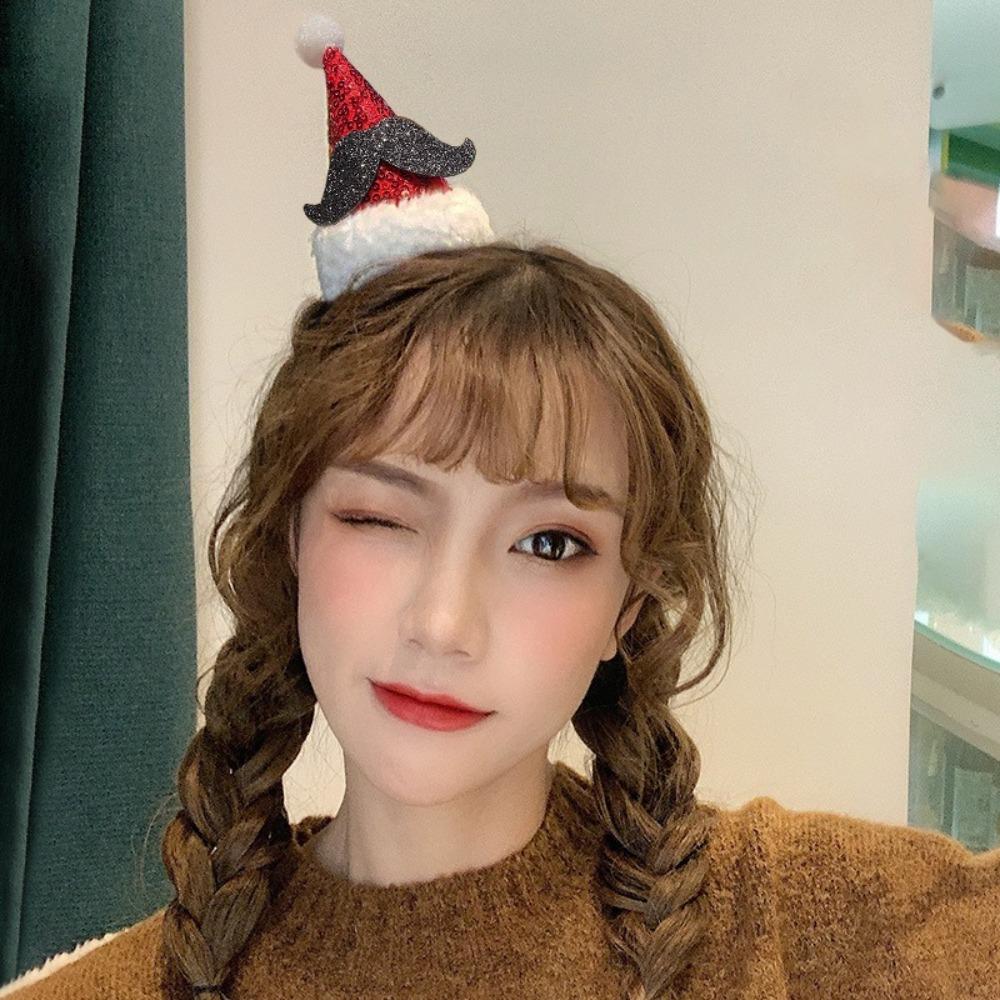Christmas Hat Christmas Headband 3D Spring Xmas Hair Accessories Cartoon Santa Claus Hairband